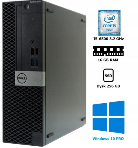 Dell OptiPlex 5050 I5-6500 16GB 256SSD WIN10 PRO