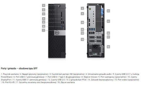Dell Optiplex 5060 SFF i5-8500 512GB SSD 16GB RAM W10/11PRO KLASA A GW24msc Dell Optiplex 5060 SFF i5-8500 512GB SSD 16GB RAM W10/11PRO KLASA A GW24msc