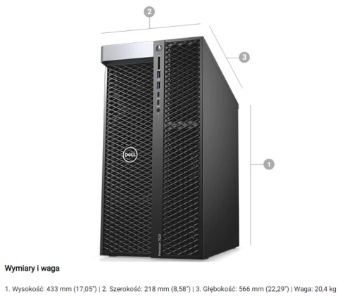 Stacja robocza Dell T7920 2x Xeon Gold 6250 256GB RAM 2TB SSD K6000 W11 KL.A Stacja robocza Dell T7920 2x Xeon Gold 6250 256GB RAM 2TB SSD K6000 W11 KL.A