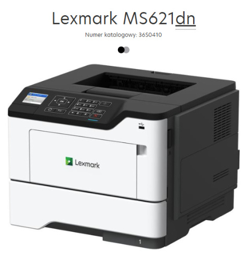 Drukarka jednofunkcyjna laserowa mono Lexmark MS621 Duplex Sieć TONER KL.A Drukarka jednofunkcyjna laserowa mono Lexmark MS621 Duplex Sieć TONER KL.A