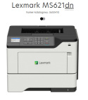 Drukarka jednofunkcyjna laserowa mono Lexmark MS621 Duplex Sieć TONER KL.A