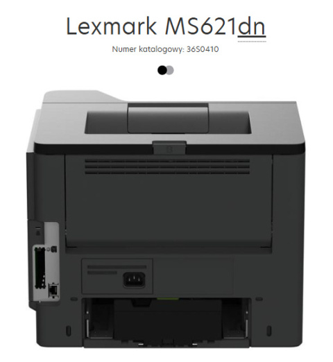 Drukarka jednofunkcyjna laserowa mono Lexmark MS621 Duplex Sieć TONER KL.A Drukarka jednofunkcyjna laserowa mono Lexmark MS621 Duplex Sieć TONER KL.A