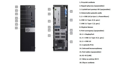 Dell OptiPlex 5070 SFF i5-9500 / 16GB / SSD 1000GB / Win11Pro / Refurb BOX / GRATIS! Dell OptiPlex 5070 SFF i5-9500 / 16GB / SSD 1000GB / Win11Pro / Refurb BOX / GRATIS!
