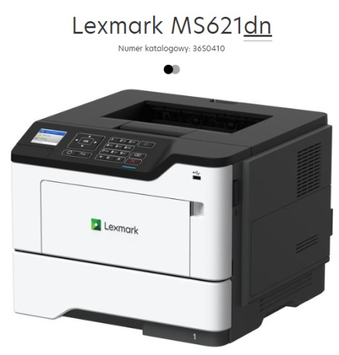 Drukarka laserowa mono Lexmark MS621 Duplex Sieć TONER NISKI PRZEBIEG